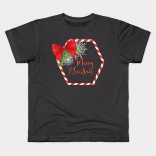 Candy Cane Christmas Frame Kids T-Shirt